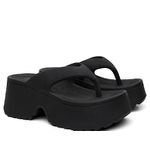 Tamanco Plataforma Feminina Chinelo Flatform Conforto – Preto