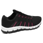 Tênis Esportivo Ultra Flexível Feminino Leve Moderno Versátil - Preto Rosa
