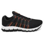 Tênis Esportivo Ultra Flexível Feminino e Masculino Leve Moderno Versátil - Preto Laranja