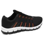 Tênis Esportivo Ultra Flexível Feminino e Masculino Leve Moderno Versátil - Preto Laranja