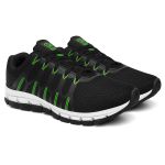 Tênis Esportivo Ultra Flexível Feminino e Masculino Leve Moderno Versátil - Preto Verde