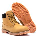Bota Coturno Adventure Classic Inch Couro - Amarelo