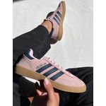 Tênis Casual Adidas Spezial Handball em Couro - Rosa com Azul Marinho