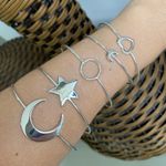 Bracelete Ajustável com Estrela em Prata 925