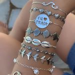 Pulseira Eu Amo Praia em Prata 925