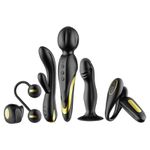 Kit Vibrador Casal, Ponto G, Varinha Mágica, Plug Anal e Bolinha de Pompoarismo - 6 produtos KIT