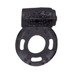 Anel Peniano Butterfly com Vibrador e Silicone Flexível - Preto 