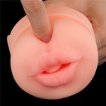 Masturbador sem vibração em formato de boca - Lata de cerveja 