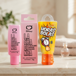 Kit com Adstringente virgem gel feminino Lacradinha e Retardante masculino Horas Bolas