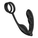 Plug anal massageador estimulador de próstata com vibro e anel peniano- Noel-RCT - S - hande