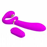 Vibrador Casal StrapLess Thunderbird - Pretty Love com Choque - Recarregável e com Controle 