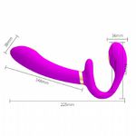 Vibrador Casal StrapLess Thunderbird - Pretty Love com Choque - Recarregável e com Controle 