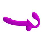 Vibrador Casal Strapless Kelpie VipMix para esguichar com reservatório escrotal