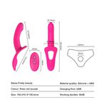 Vibrador Casal Strapless de calcinha Pretty Beauty VipMix com cinta e controle