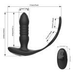 Imoon - Anel peniano duplo com plug anal vai e vem