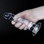 Dildo Pênis Realístico em Silicone com Gomos - 16,8x3,5 cm