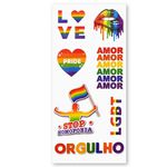 Cartela de Tatuagem Adesiva Temporária Orgulho 19 x 9 cm Luvi