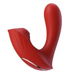 Vibrador de Ponto G com Sugador - com APP - Recarregável - 9 modos de sucção e 9 modos de vibrações