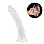 Prótese Dildo Pênis Realístico em Silicone com Ventosa - 21,0x4,0 cm