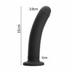 Plug Anal Reto com Ventosa - Tamanho 15.0x3.0