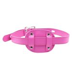 Mordaça em couro com plug em formato de pênis