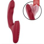 Vibrador de Ponto G e Clitóris com Pulsação e Dedilhar - Brown
