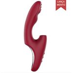 Vibrador de Ponto G e Clitóris com Pulsação e Dedilhar - Brown