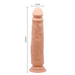 Dildo Pênis Realístico 25,4cm x 4,2cm possui vertebras dobráveis - com Ventosa