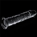 Dildo Pênis Prótese Transparente feito em Jelly - 18 x 3,5cm