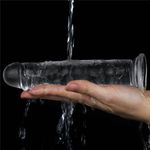 Dildo Pênis Prótese Transparente feito em Jelly - 18 x 3,5cm