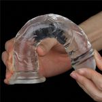 Dildo Pênis Prótese Transparente feito em Jelly - 18 x 3,5cm