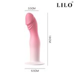Dildo Protese Pênis Penetrador em Silicone Líquido - 16x6,5cm