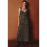 VESTIDO CELESTE BORDADO MIDI