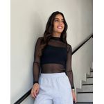 BLUSA TULE PRETA