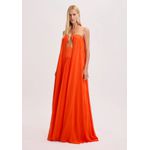 VESTIDO LARANJA LONGO AMARANTE