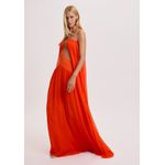 VESTIDO LARANJA LONGO AMARANTE