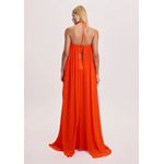 VESTIDO LARANJA LONGO AMARANTE