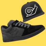Kit Tenis Cano Baixo Unissex Embarcadero Low Landfeet Preto Chumbo com Boné Preto