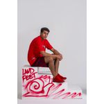 Camiseta Estampada Landfeet Vermelha Tema Rabisco