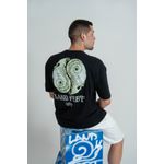 Camiseta Estampada Landfeet Preto Tema Yin Yang