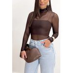 BODY TULE MARROM