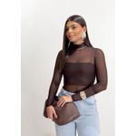 BODY TULE MARROM
