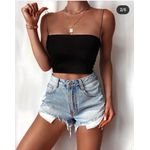 CROPPED FAIXA PRETO