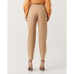 CALÇA ALF CREPE BOCA JUSTA CÓS TRANSPASSADO BEGE