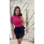 BLUSA CANELADA GOLA ALTA BASICA PINK