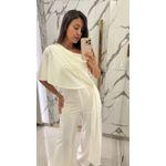 MACACÃO ALF CREPE UM OMBRO 2 OFF WHITE