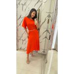 VESTIDO LISO DET ZIPER LARANJA