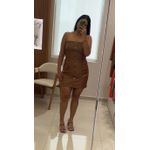 VESTIDO COURINO TOMARA QUE CAIA/RO MARROM