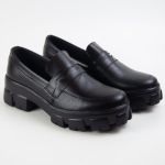 Mocassim Feminino Liso - Preto