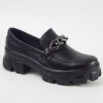 Mocassim Feminino Metal - Preto
